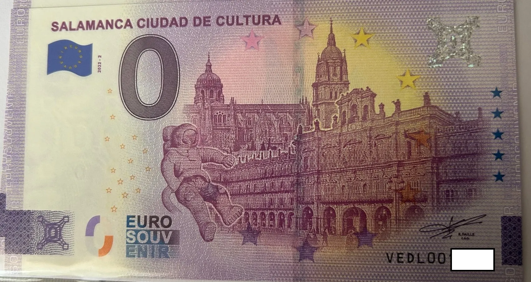 BILLETE 0 EURO ESPAÑA VEDL  2022-2  SALAMANCA CIUDAD DE CULTURA